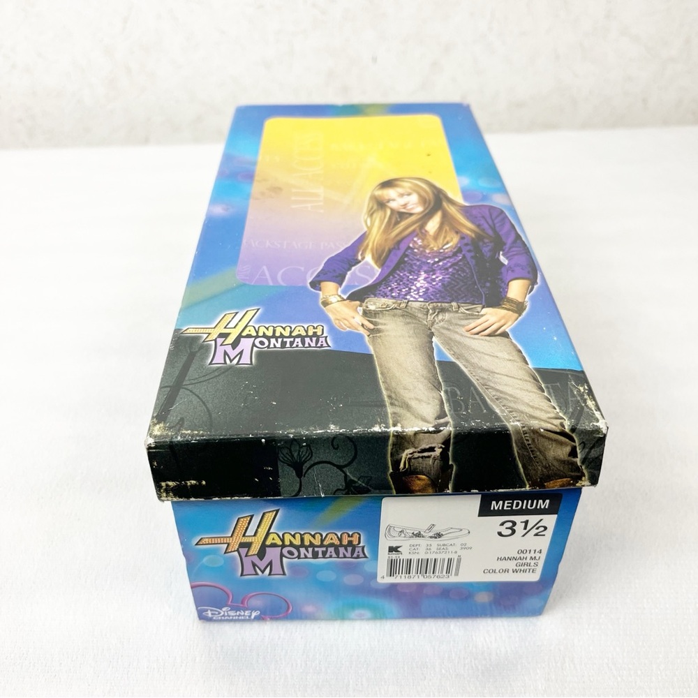 2000’s Disney Hannah Montana Girls Mary Jane’s NWT Butterfly Floral Pink Silver - Picture 13 of 15